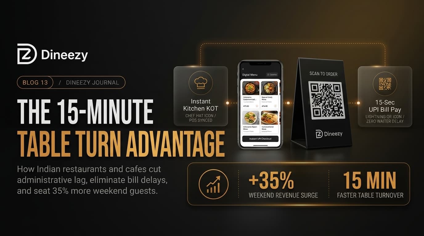 The 15-Minute Table Turn Advantage: How Indian Restaurants Serve 30% More Diners on Peak Weekends