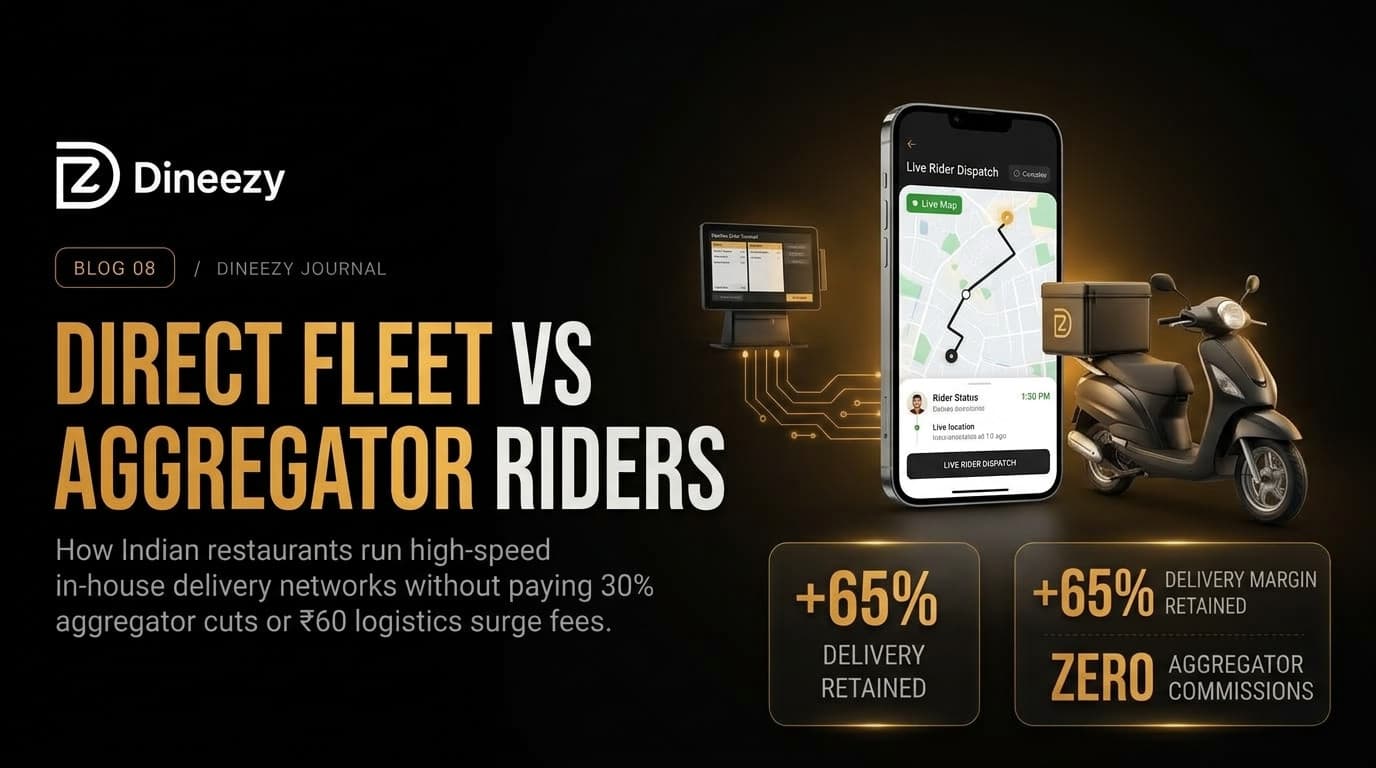 Direct Fleet vs. Aggregator Delivery: How Indian Restaurants Build a Profitable In-House Rider Network Without 30% Cuts or ₹60 Logistics Fees