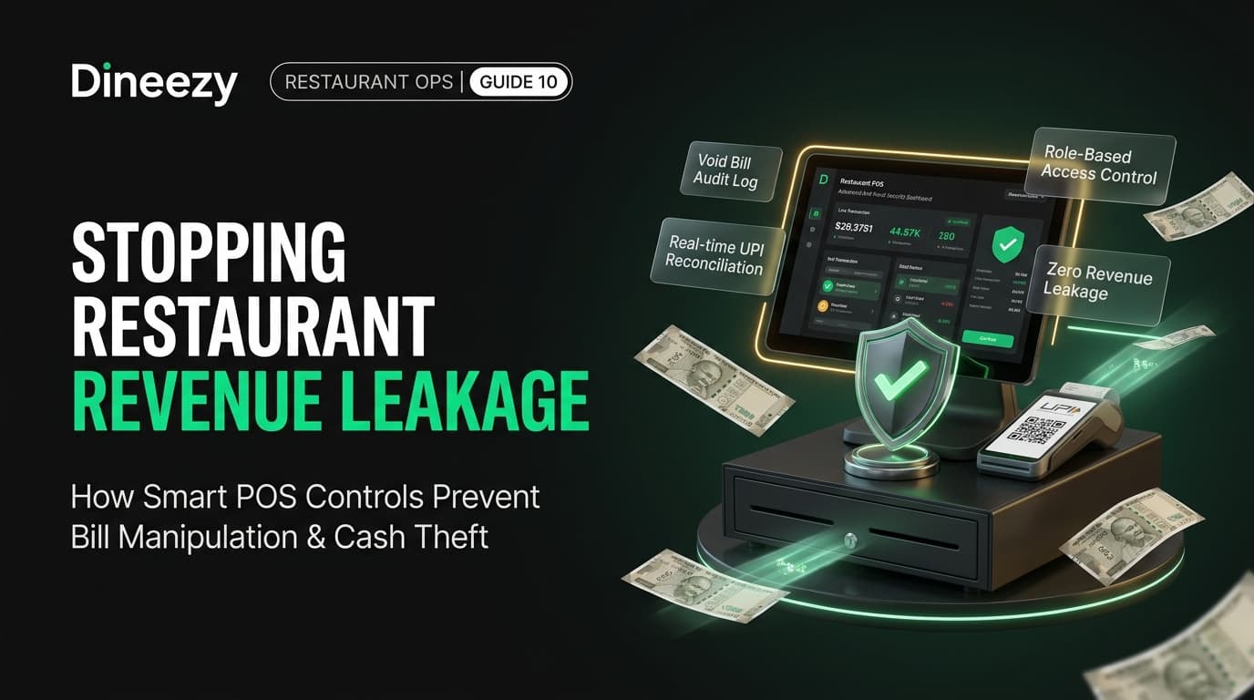 Stopping Restaurant Revenue Leakage: How Indian Restaurants Prevent Bill Manipulation, 'Void Bill' Scams & Cash Theft with Smart POS Controls