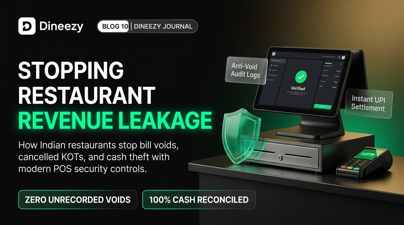 Stopping Restaurant Revenue Leakage: How Indian Restaurants Prevent Bill Manipulation, 'Void Bill' Scams & Cash Theft with Smart POS Controls
